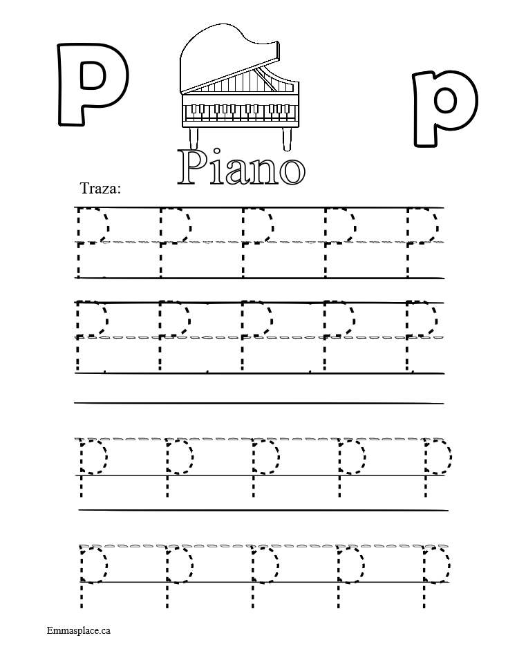 Escribe P de piano