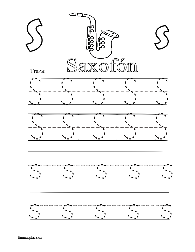 Escribe S de Saxofón