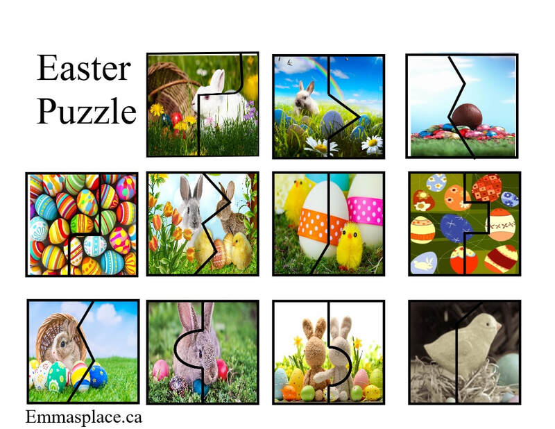 Easter two pieces puzzle