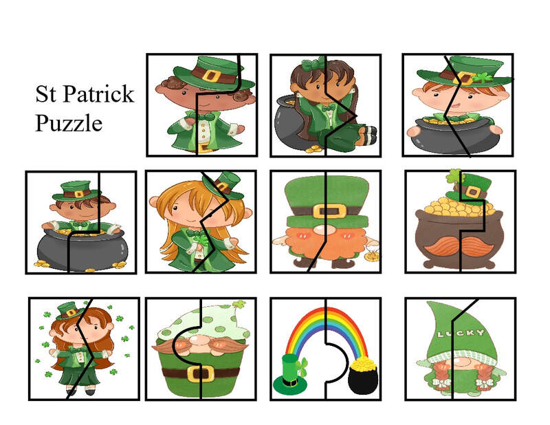 two pieces puzzle St Patrick's Day